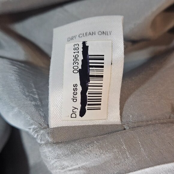 Nanette Lepore Womans Silver Linen Midi Dress 2 Quiet Luxury Minimalist Boho Chi - Picture 12 of 14